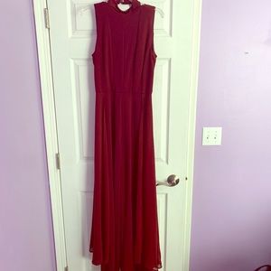 New York and Company Burgundy jumpsuit